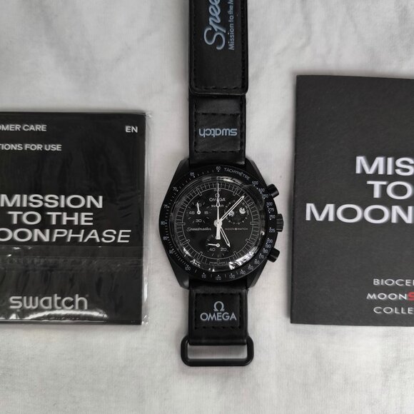 🆓⌚Swatch x Omega Moonswatch Mission To Moonphase Snoopy - Picture 3 of 5